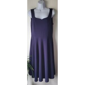 Allegra K Womens Navy Blue Sleeveless Sweetheart Dress Size Small Preppy Capsule